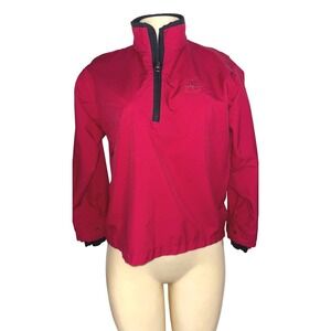 Women's Zero Restriction Red‎ Golf Jacket Windbreaker 1/4 Zip ZR Outerwear Small